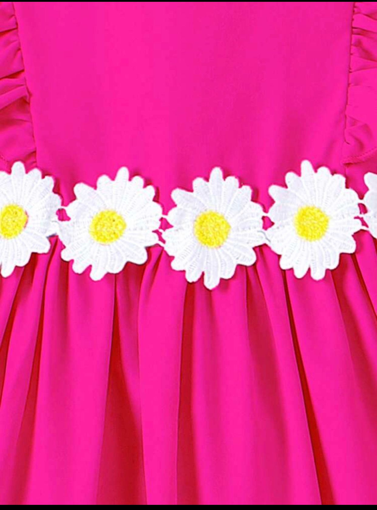 Kids CHARMNG Tween Girl Floral Appliques Ruffle Trim A-Line Dress 10Y 134-140