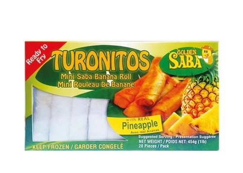 Mini Spring Rolls Banana & Pineapple / Turonitos Golden Saba 454g