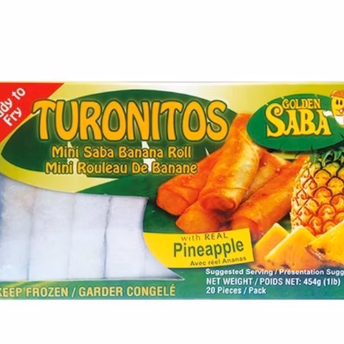Mini Spring Rolls Banana & Pineapple / Turonitos Golden Saba 454g