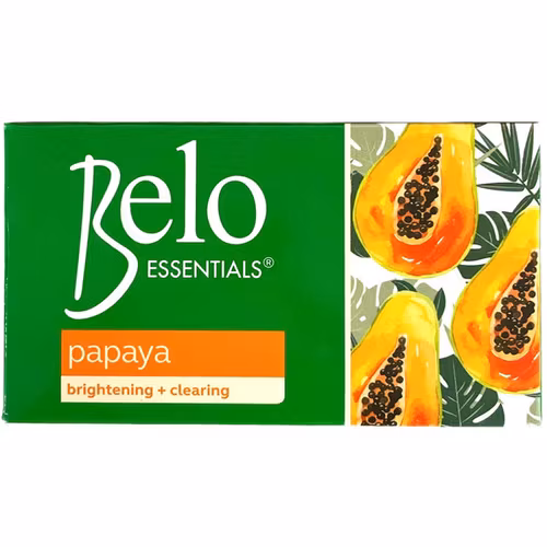 NEW Belo Essentials Papaya Brightening & Cleansing Herbal Soap 75g