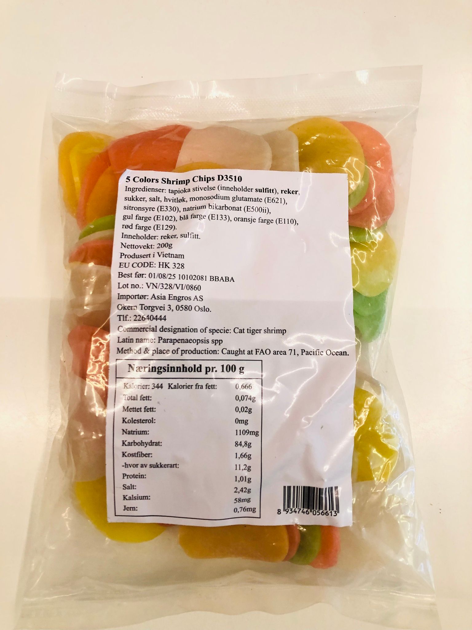 5 COLORS SHRIMP CHIPS 100g
