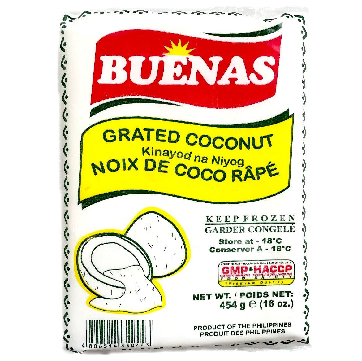 Buenas revet kokosnøtt (Kinayod na Niyog) 454g