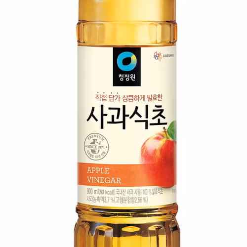 Apple Vinegar,Chung Jung One O'Food Premium Korean Vinegar, Kitchen Essential Pantry Staple, Perfect for Salads (Apple Vinegar  500ml