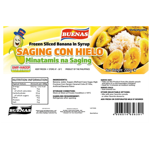 Buenas saging con Hienlo 100g