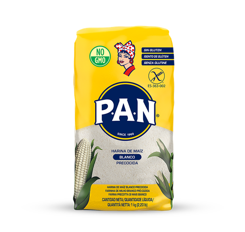 HARINA PRECOCIDA DE MAÍZ BLANCO P.A.N. SIN GLUTEN 1kg / Gluten-free