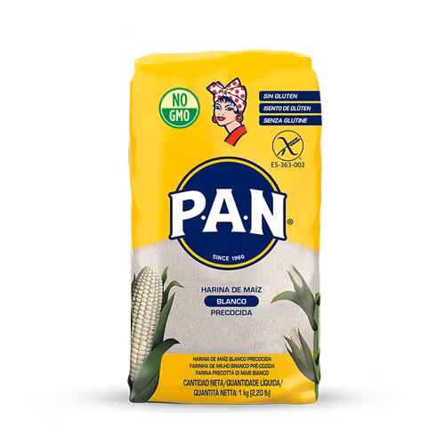 HARINA PRECOCIDA DE MAÍZ BLANCO P.A.N. SIN GLUTEN 1kg / Gluten-free