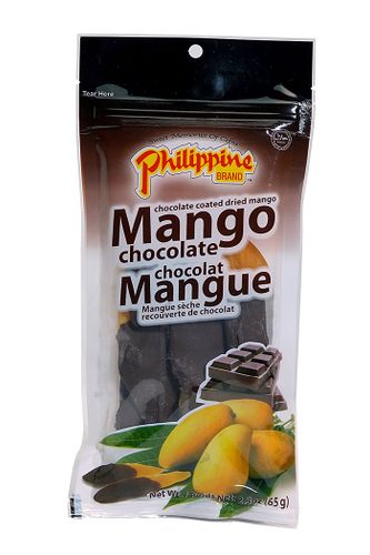 Philippine mango coated chocolate dried mango 65g ( ikke på lager)