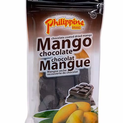 Philippine mango coated chocolate dried mango 65g ( ikke på lager)