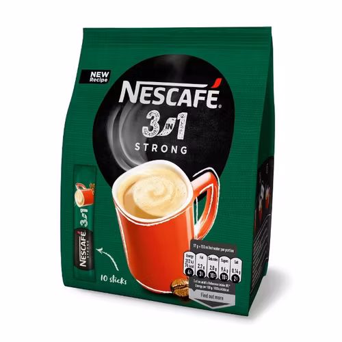 NESCAFE Strong instant coffee 3in1 Green 10 stk