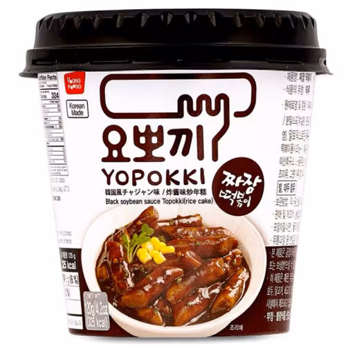 YOPOKKI Inst Black soybean Topokki CUP 120g ( ikke på lager )