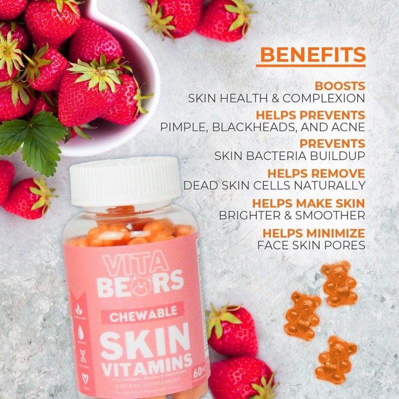 Hudvitaminer 60 Gummies /Vita Bears skin Vitamins