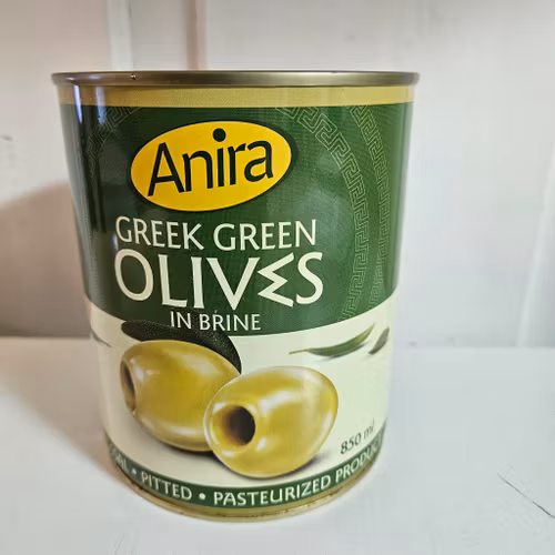 Anira greek green  olive's in brine / Oliven  crunchy and tasty  850ml