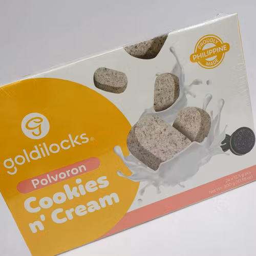 Goldilocks polvoron cookies in cream