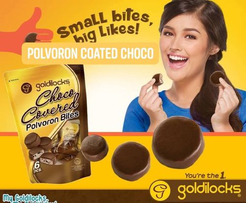 Goldilocks polvoron coated choco