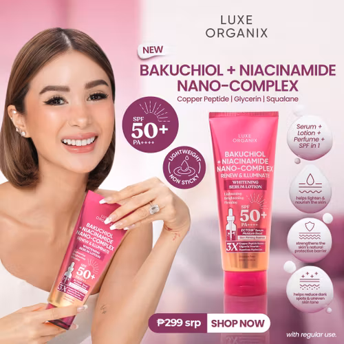 Luxe Organix Bakuchiol + Niacinamid Nano-Complex Serum Lotion SPF 50 200ml
