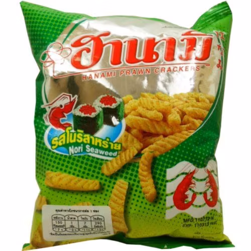 Hanami prawn crackers/ 62g / Rekekjeks (Nori-tang) 62 g av Hanami