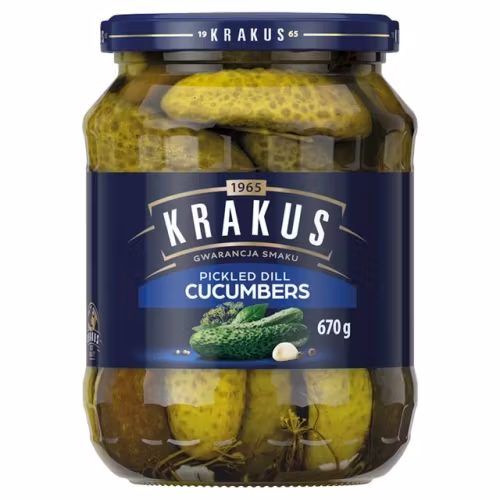 KRAKUS Pickled dill cucumbers 670g