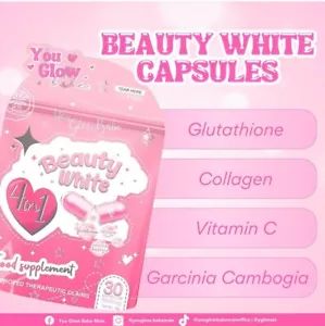 Beauty White 4-i-1 Glutathione 30 kapsler fra You Glow Babe 💯% Autentisk  ( Expiration November 28.2026