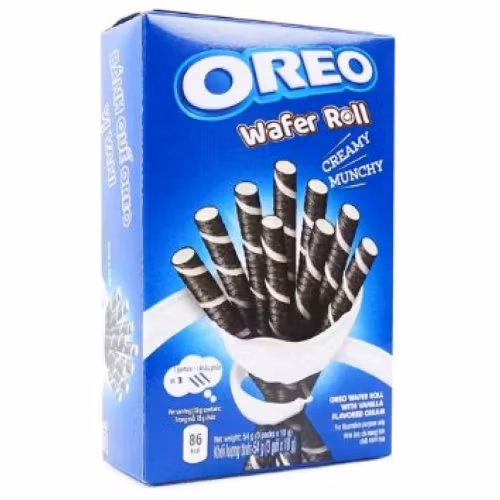 OREO VANILLA CREAM FILLED WAFER ROLLS 54g