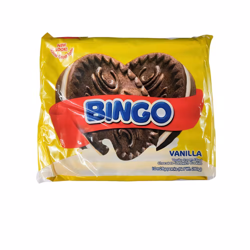 Bingo  vanilla chocolate sandwich  Cookies  280g 10 stk