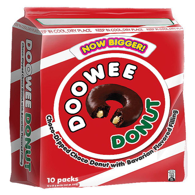 Doowee Donut  Choco dripped  Choco Donut Bavarian flavored filling  10 stk 420g