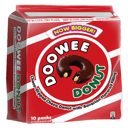 Doowee Donut  Choco dripped  Choco Donut Bavarian flavored filling  10 stk 420g