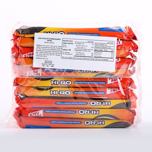 Hi-Ro chocolate flavored  sandwich cookies 10 stk 330g
