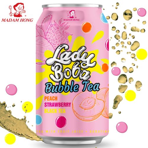 Madam Hong Peach & Strawberry Bubble Tea