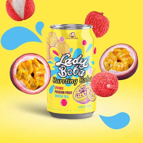 Lady Boba  Bubble Tea  lychee  passion fruits  ice tea