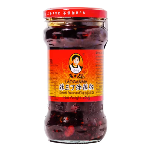 Lao Gan Ma kohlrabi, peanuts and tofu chili oil, 280g