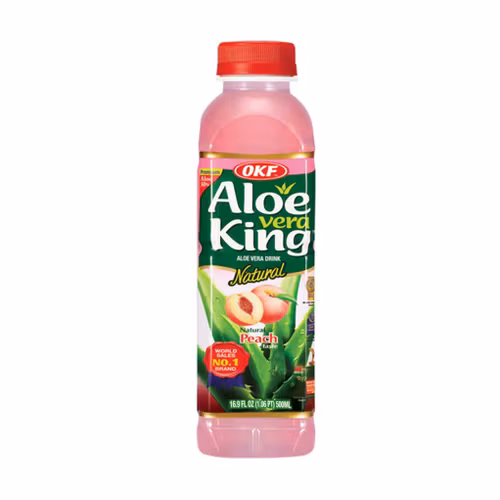 OKF Aloe Vera Juice Fersken 500ml / 1,5L