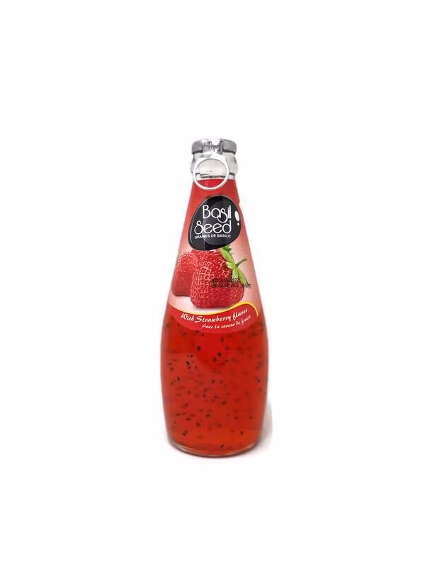 A- Drink Basil  seed  with strawberry 290 ml