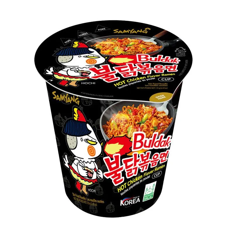 Samyang Cup Ramen: Sterk kylling, svart Buldak (70 g)