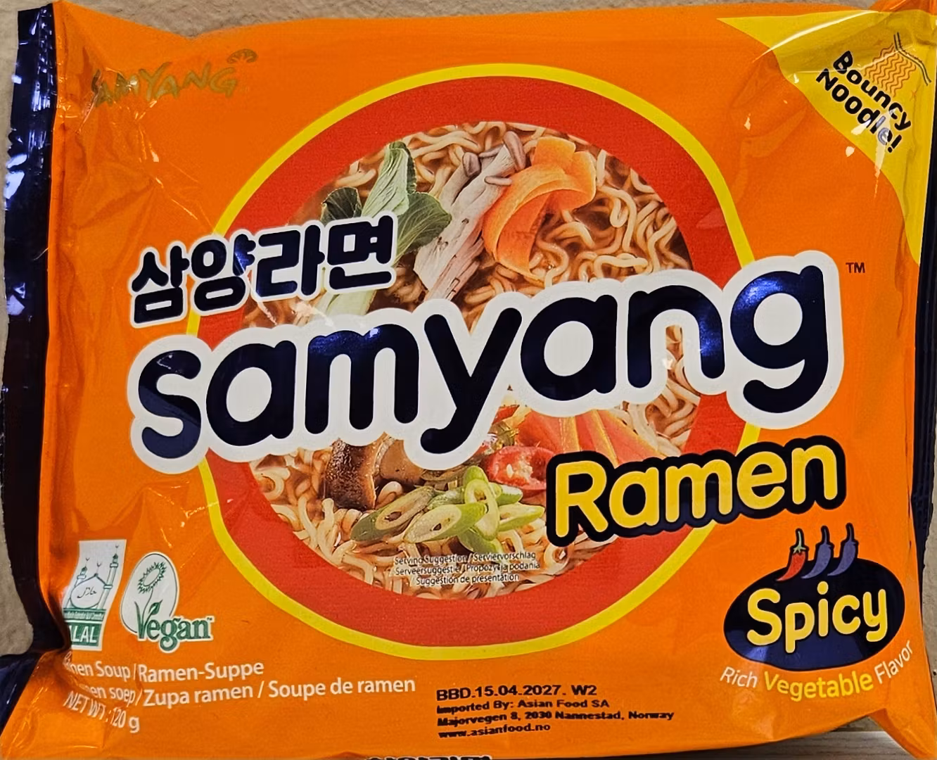 Samyang  ramen spicy  Bouncy noodle
