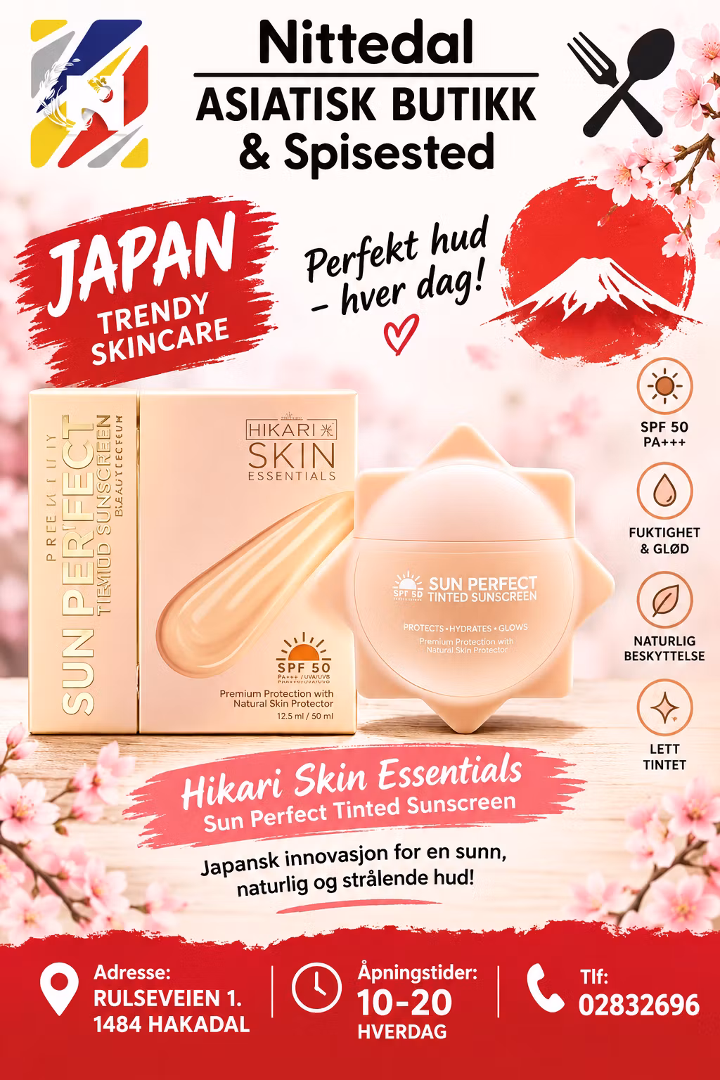 Hikari tinted  sunscreen  spf 50++++ exp march 30 .2027