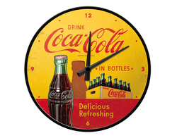 Väggklocka - Drink Coca-Cola in bottles
