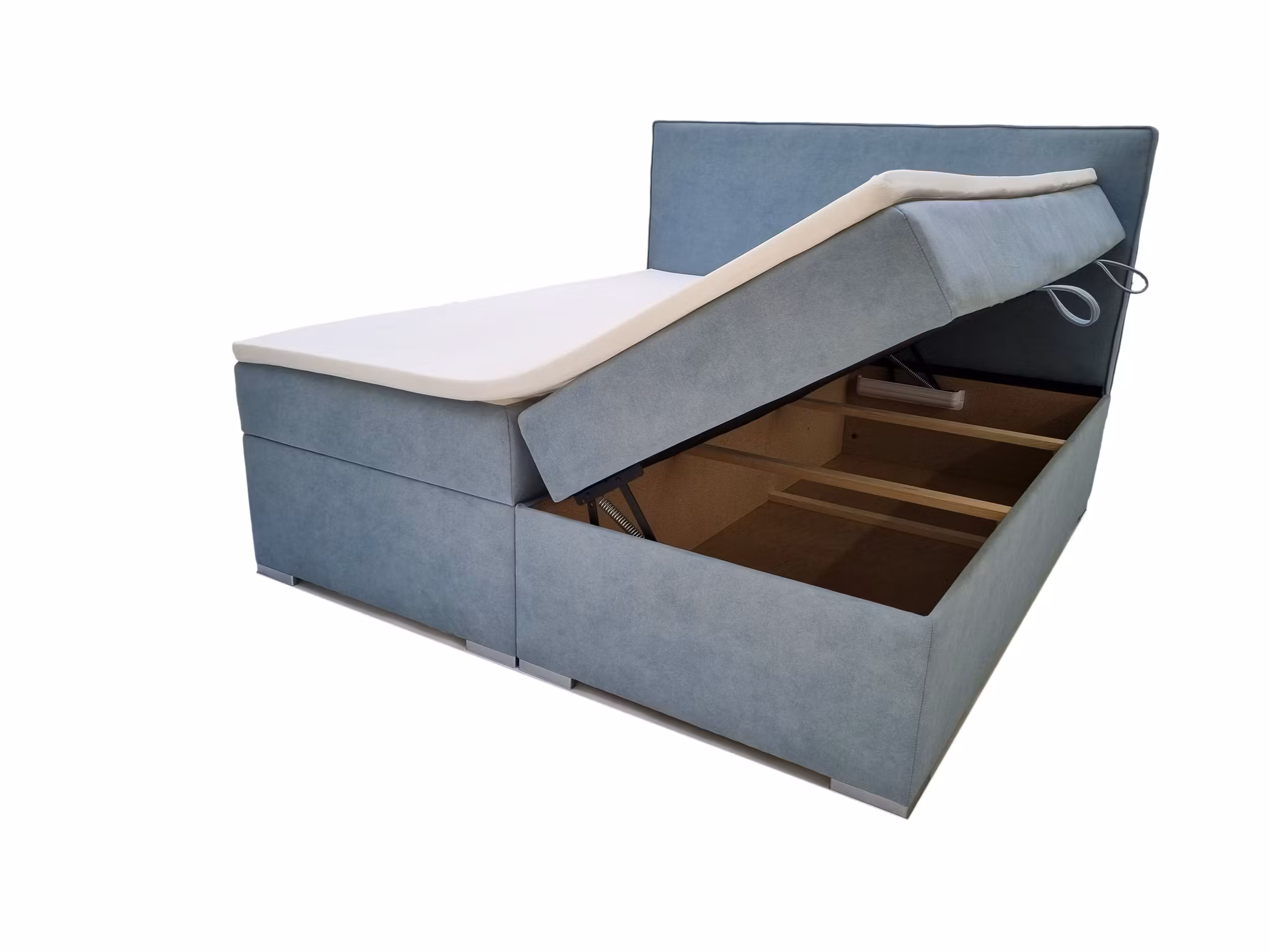 Kontinentalsäng med gavel Marinblå - MALI