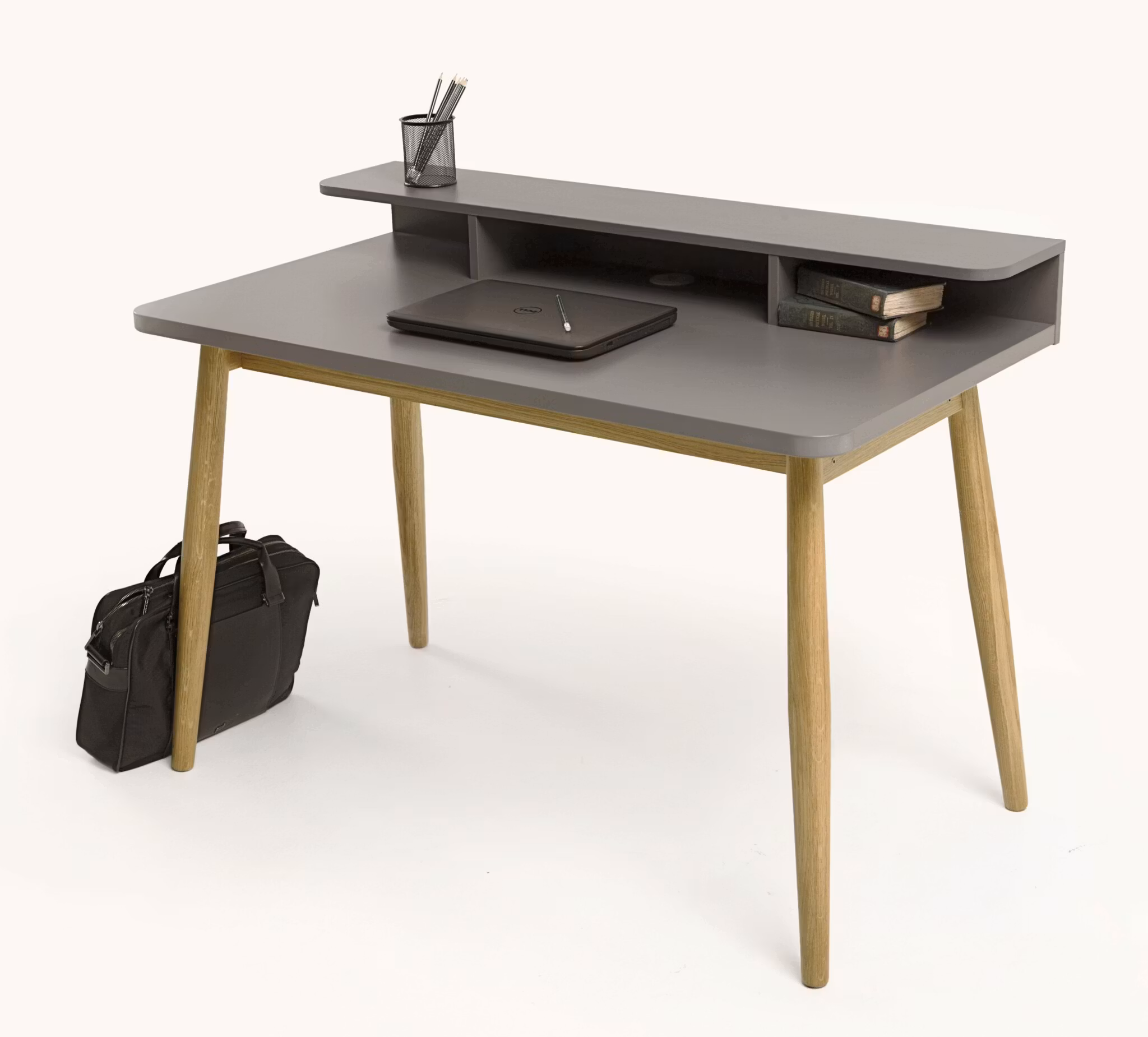 FARSTA GREY/ OAK Skrivbord