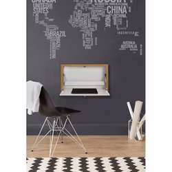 Brenta vägghängd skrivbord ek/vit - Woodman