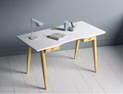 Nice skrivbord ek/vit - Woodman