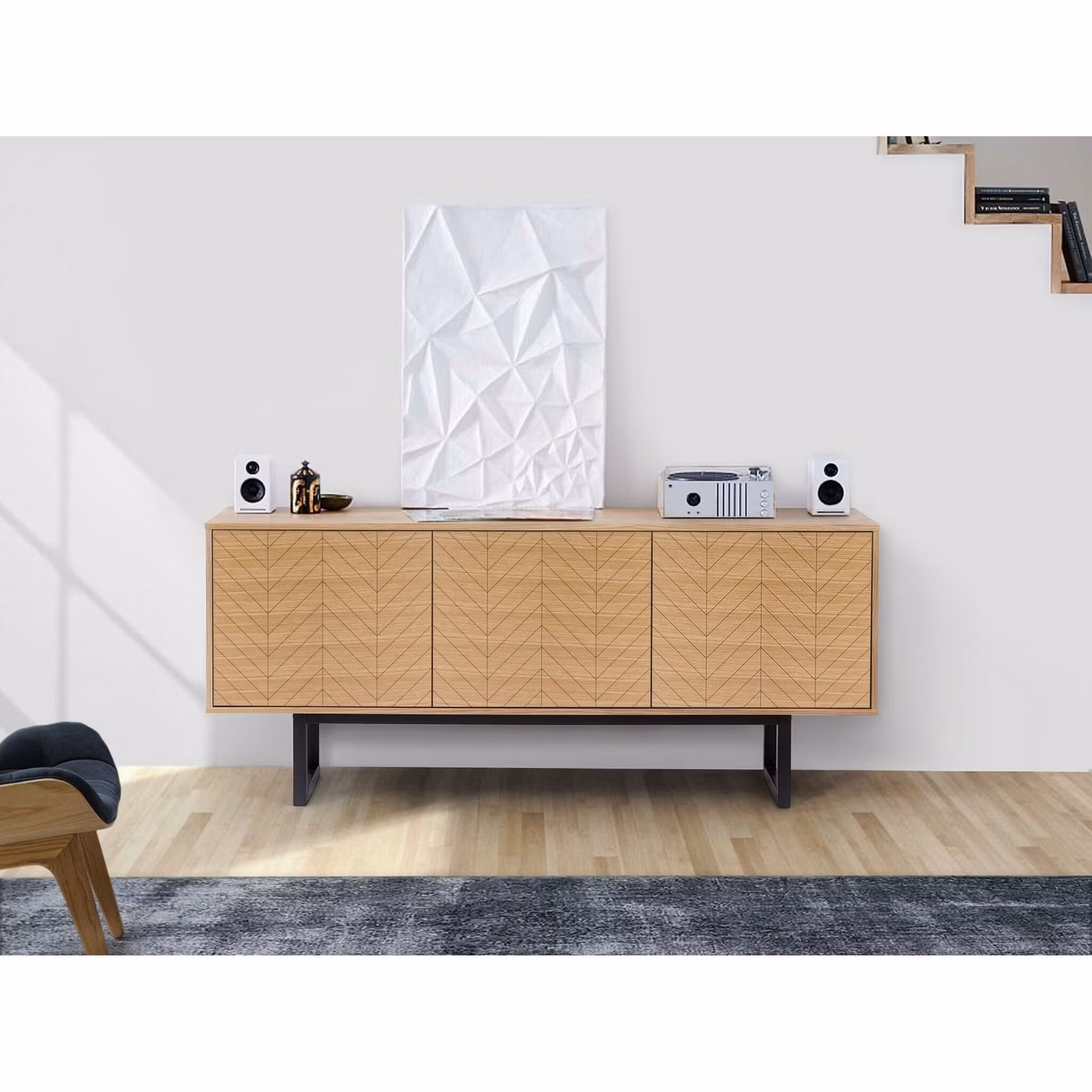 CAMDEN HERRINGBONE PRINT Sideboard