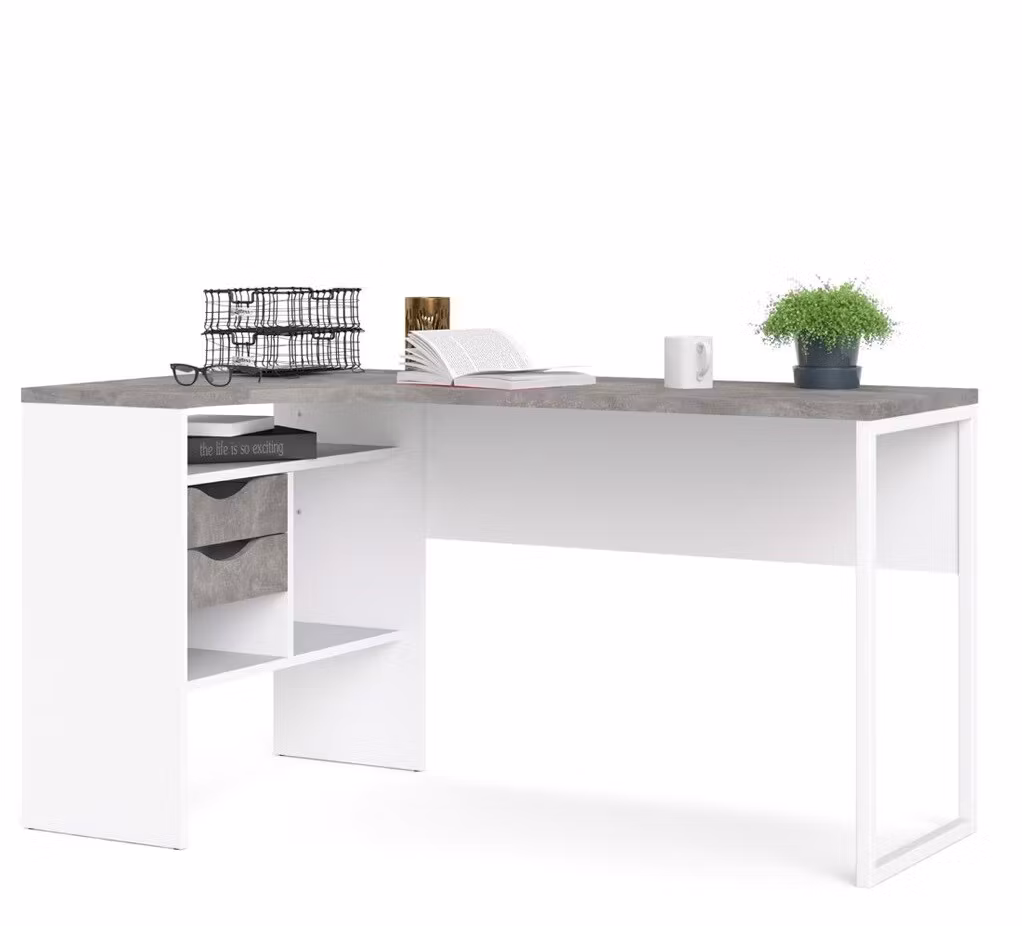 FUNCTION PLUS 80118 VIT/BETONG Skrivbord