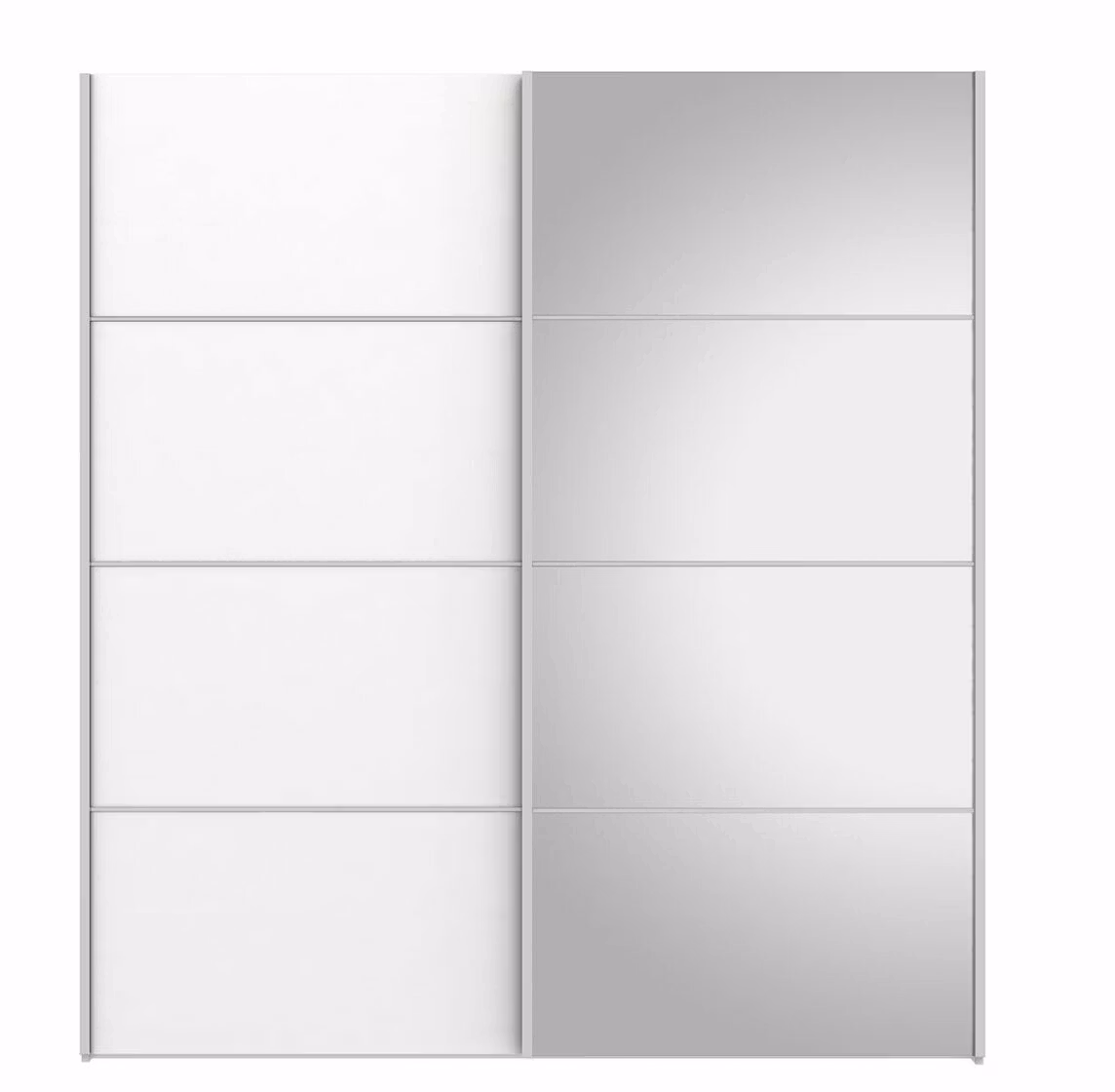 VERONA 75280/10 VIT Garderob med skjutdörrar / spegel