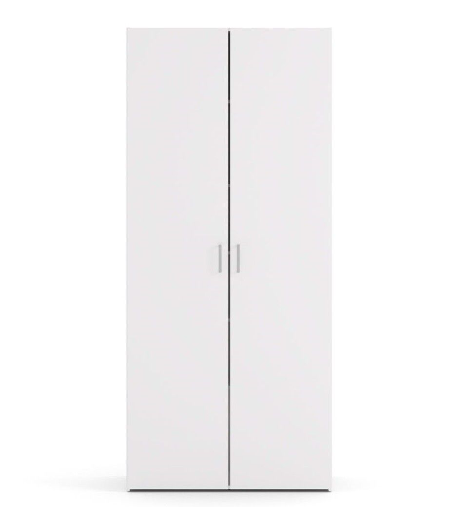 SPACE 70418 VIT Garderob med 2 dörrar