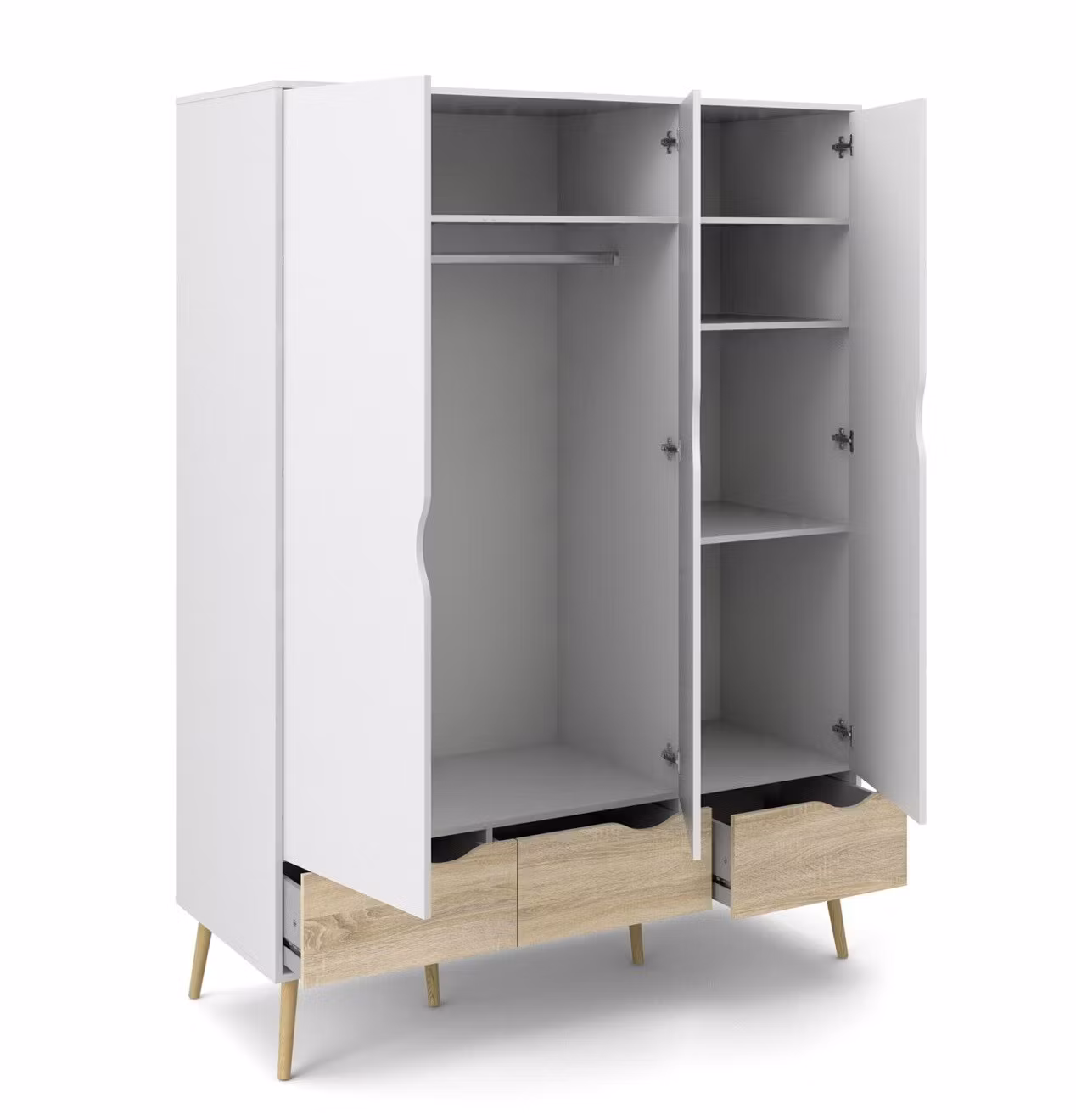 Garderob med 3 dörrar och 3 lådor DELTA V 75468