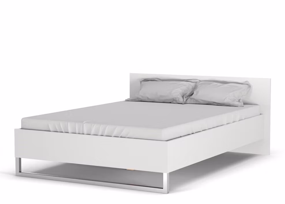 STYLE VIT 160 cm Dubbelsäng med sängbotten