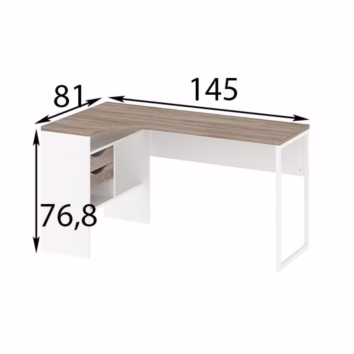 FUNCTION PLUS 80118 VIT/EK Skrivbord