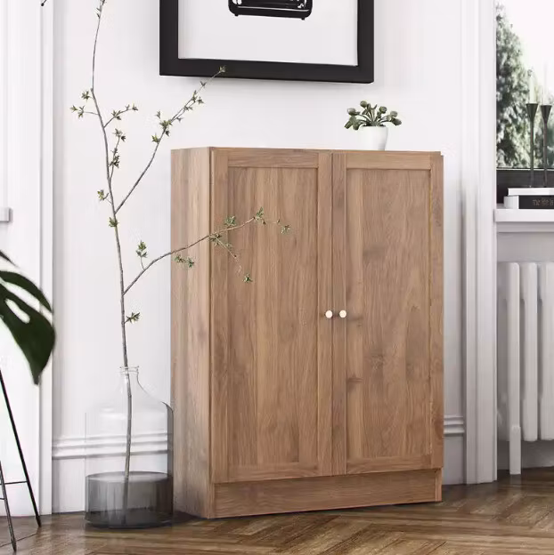 BASIC VALNÖT Skåp med 2 dörrar