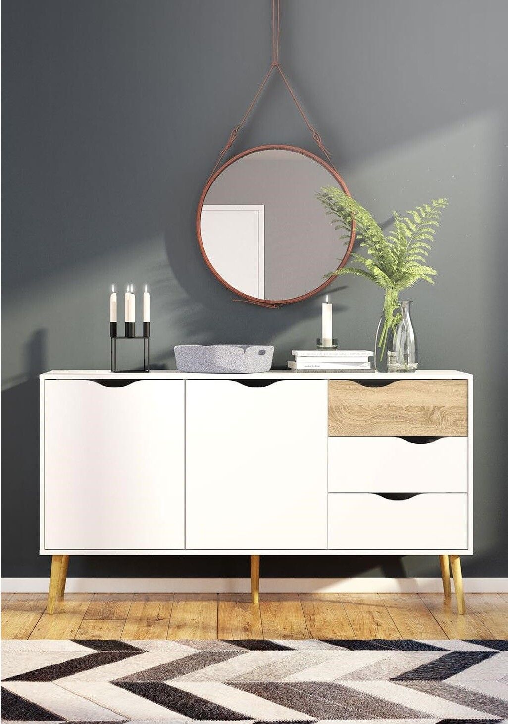 DELTA V 75381 Skänk med 2 dörrar och 3 lådor
