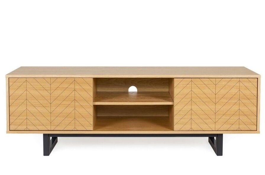 CAMDEN HERRINGBONE PRINT Tv-bänk